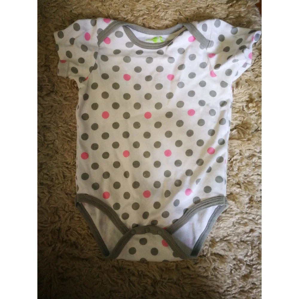Baby Onesie Baby White EUC Polka Dot